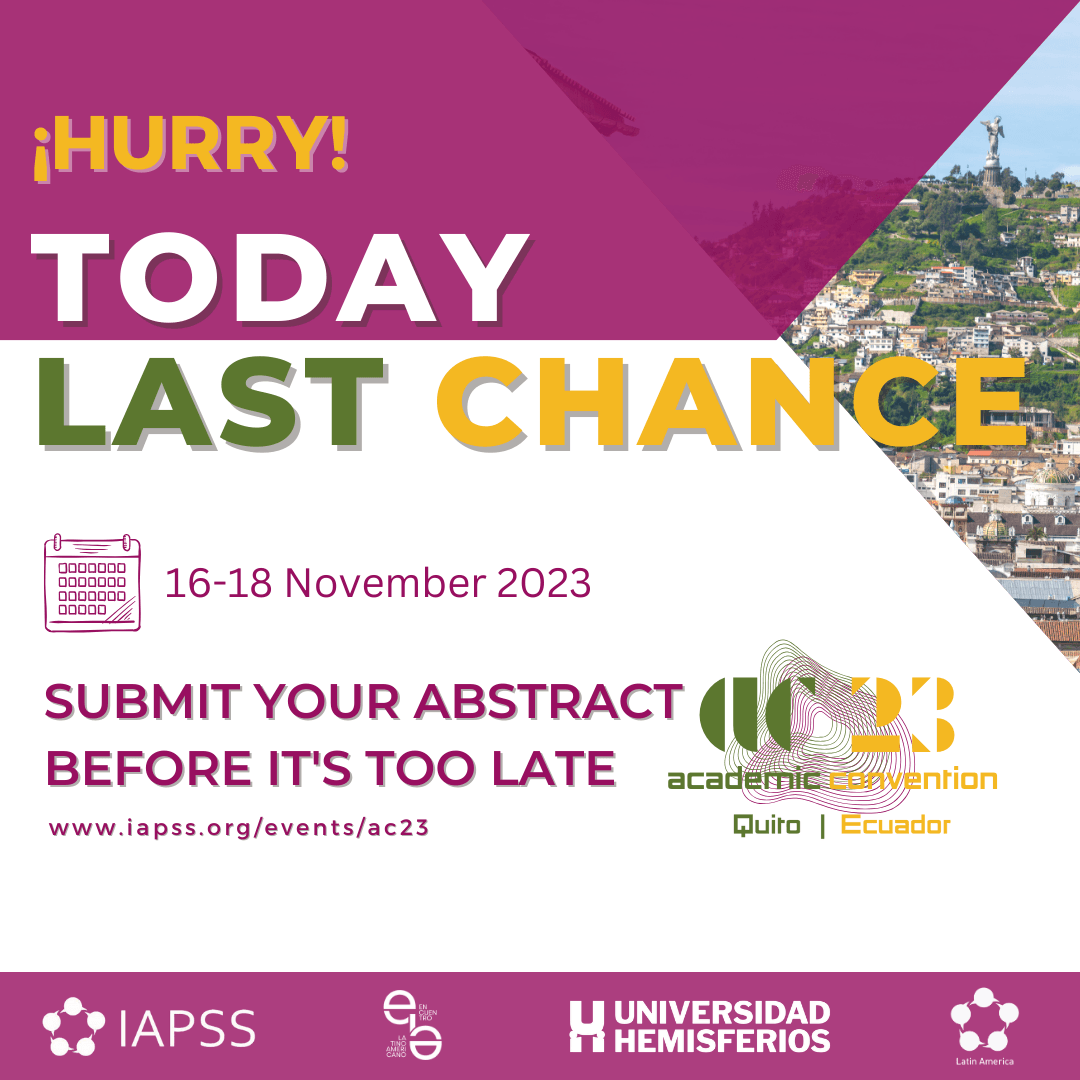 IAPSS (@iapss) on Twitter photo Go now to our website and pay your registration:
iapss.org/call-for-paper…
Doubts? Write to us: ac23@iapss.org
#ac23 #iapss #uhe #IAPSS #AcademicConvention #PoliticalScience Go now to our website and pay your registration:
iapss.org/call-for-paper…
Doubts? Write to us: ac23@iapss.org
#ac23 #iapss #uhe #IAPSS #AcademicConvention #PoliticalScience