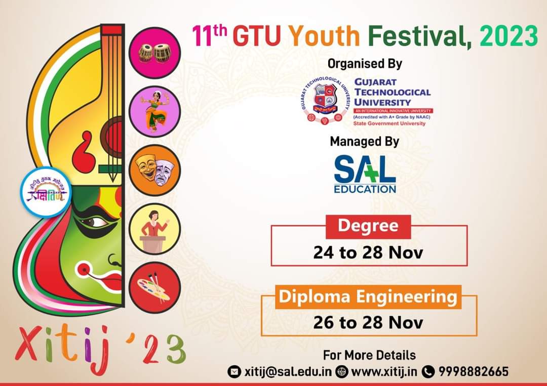 11th GTU Youth Festival 2023 Registration Link: xitij.in/faculty_signup