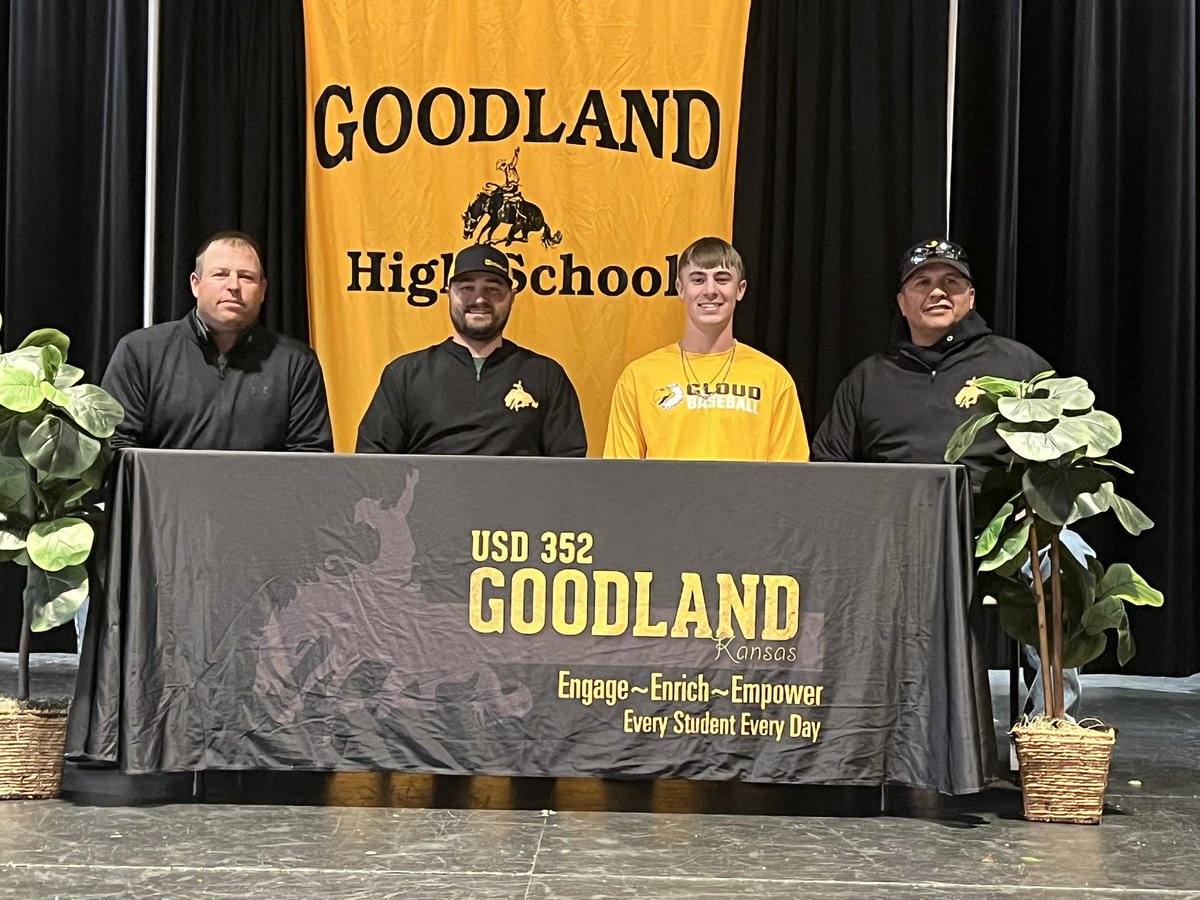 Cole Linton of 3A Goodland (2024 RHP) signs with Cloud Community College. One of the best in 3A and one of the best in any class of Western Kansas. Linton is a two time all time pick from <a href="/sportsinkansas/">Sports in Kansas</a>. Struck out 84 last season in 50.2 innings pitched. #sportsinkansas