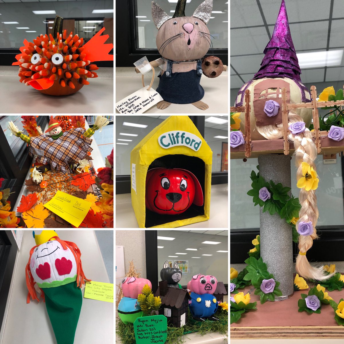 GL’s Book Character Pumpkin Decorating Contest was a success. It was hard to choose just one winner so we had 7 winners. @AldineISD #KeepShiningGL