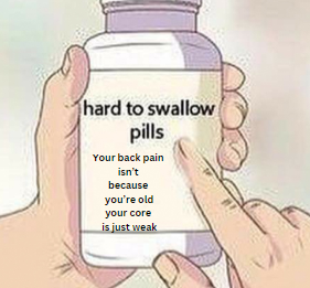 If you're still blaming your back pain on your age we have some great news for you! 
🥳You're wrong!🥳
Here are the real reasons your back is likely hurting🧵