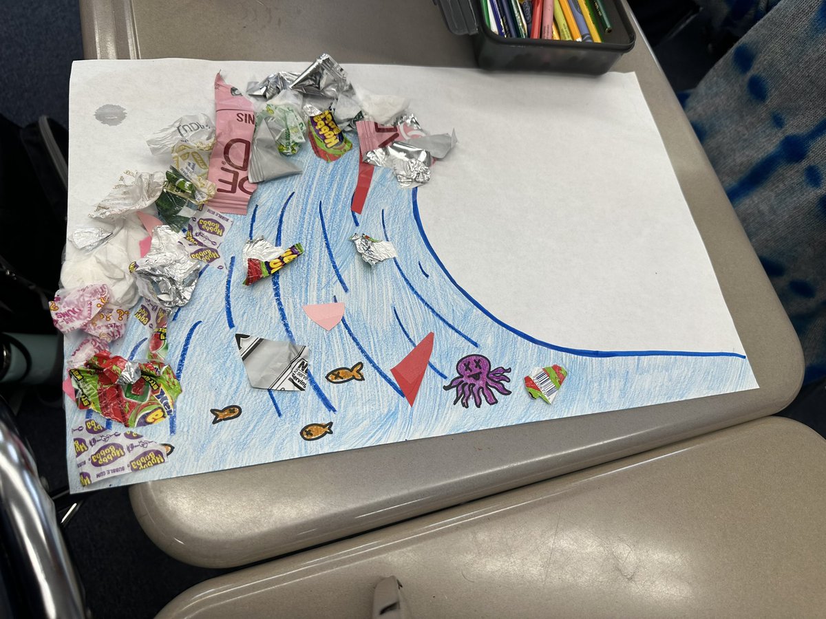 sr_laliberte's tweet photo. Proud of these Spanish 5 Honors scholars hard at work on the environmental collages. Friday they will present the causes, consequences, and solutions to living in a “throw it away” society. #wiltonwayct @wilton_warriors @DrKornA https://t.co/en8Q5qabzW