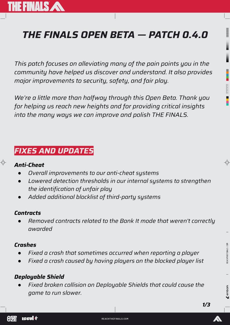 THE FINALS tweet media