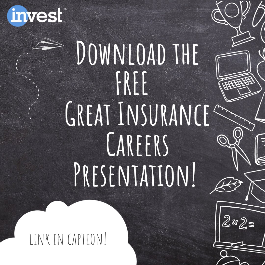 Visiting a classroom or after school program to talk about insurance is a wonderful way to give back to the community and connect with future insurance professionals. Invest makes it easy, download the Great Careers power point today! #careerstogo hubs.la/Q025_TQP0