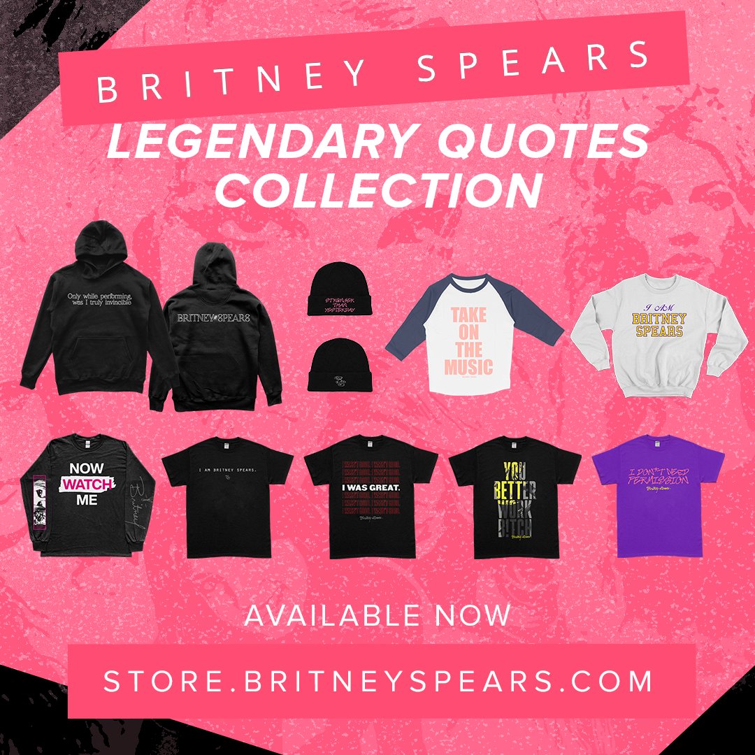 I wasn’t good, I was GREAT! The Legendary Quotes collection is here! 🗣️ New merch pieces inspired by my song lyrics and quotes from my memoir, The Woman in Me. Get yours at store.britneyspears.com 🛍 #TheWomanInMe