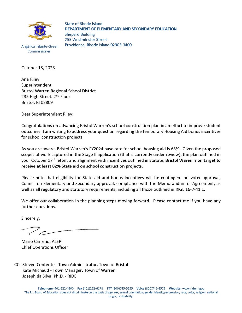 Bristol Warren Regional School District tweet media