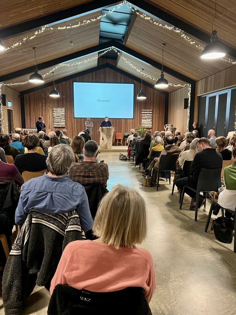 RealFarmED's tweet photo. What a fabulous evening we had at the Farming 2050 event last Thursday 🌱!

To begin there was a screening of Save Our Wild Isles: Hungry for Change. Nick Gates and Benedict Macdonald followed this by discussing their vision for the future of farming ‘Farming 2050’.

1/2 https://t.co/4TYiN9SpyJ