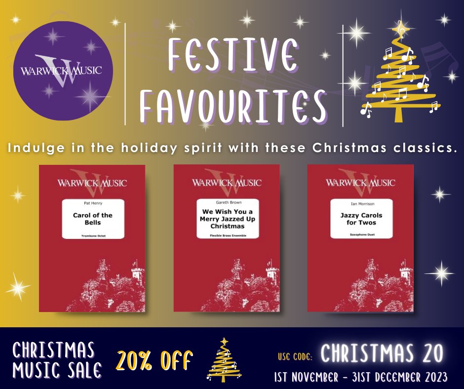 Halloween has passed...time for CHRISTMAS MUSIC?! 🎶

Get your music prep out the way with our Christmas sale 🎄

Use code: CHRISTMAS20

bit.ly/3Sk7gZh