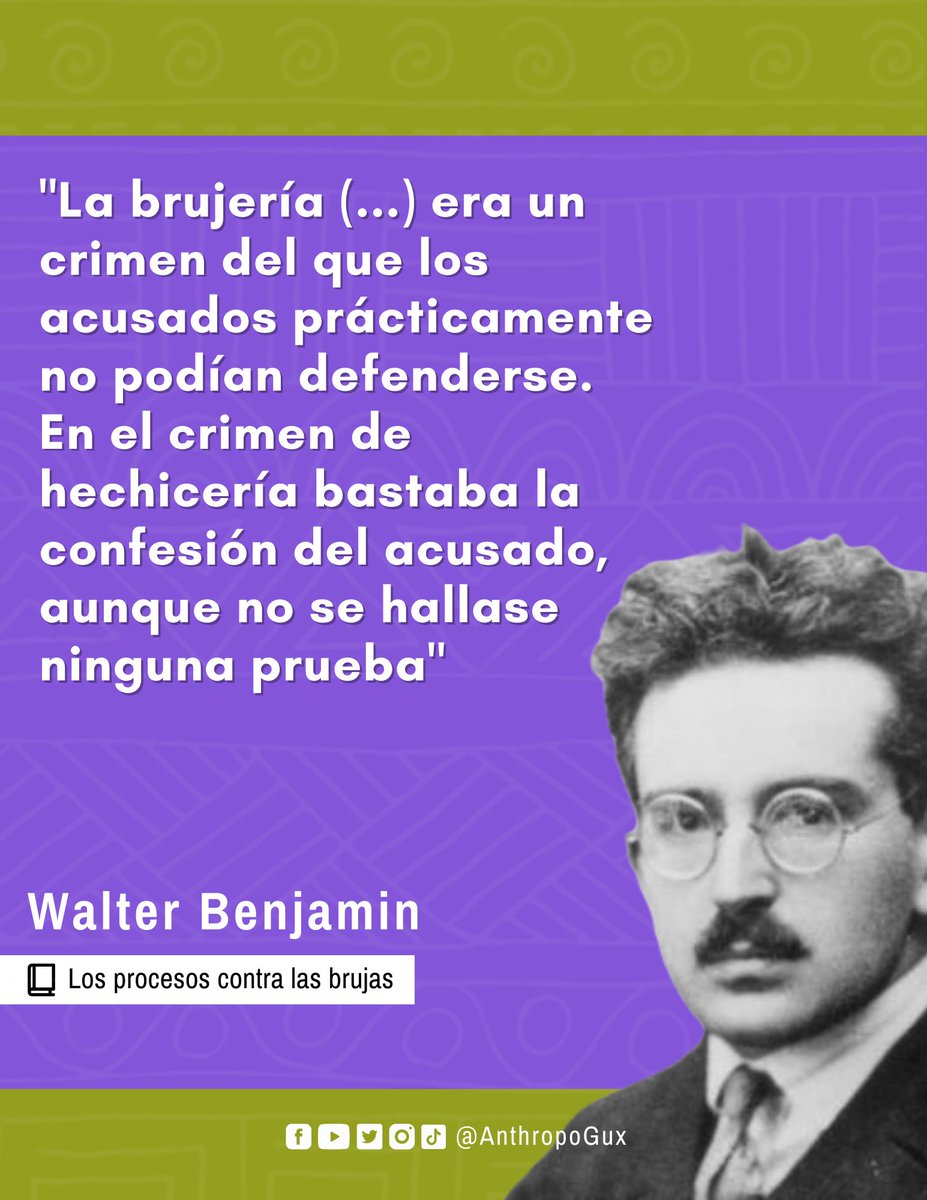 AnthropoGux's tweet image. Las confesiones de #brujería, señala #WalterBenjamin, estaban basadas en el conocimiento religioso/filosófico/científico de la época, sumado a la tortura que se aplicaba, a quienes eran acusadas.