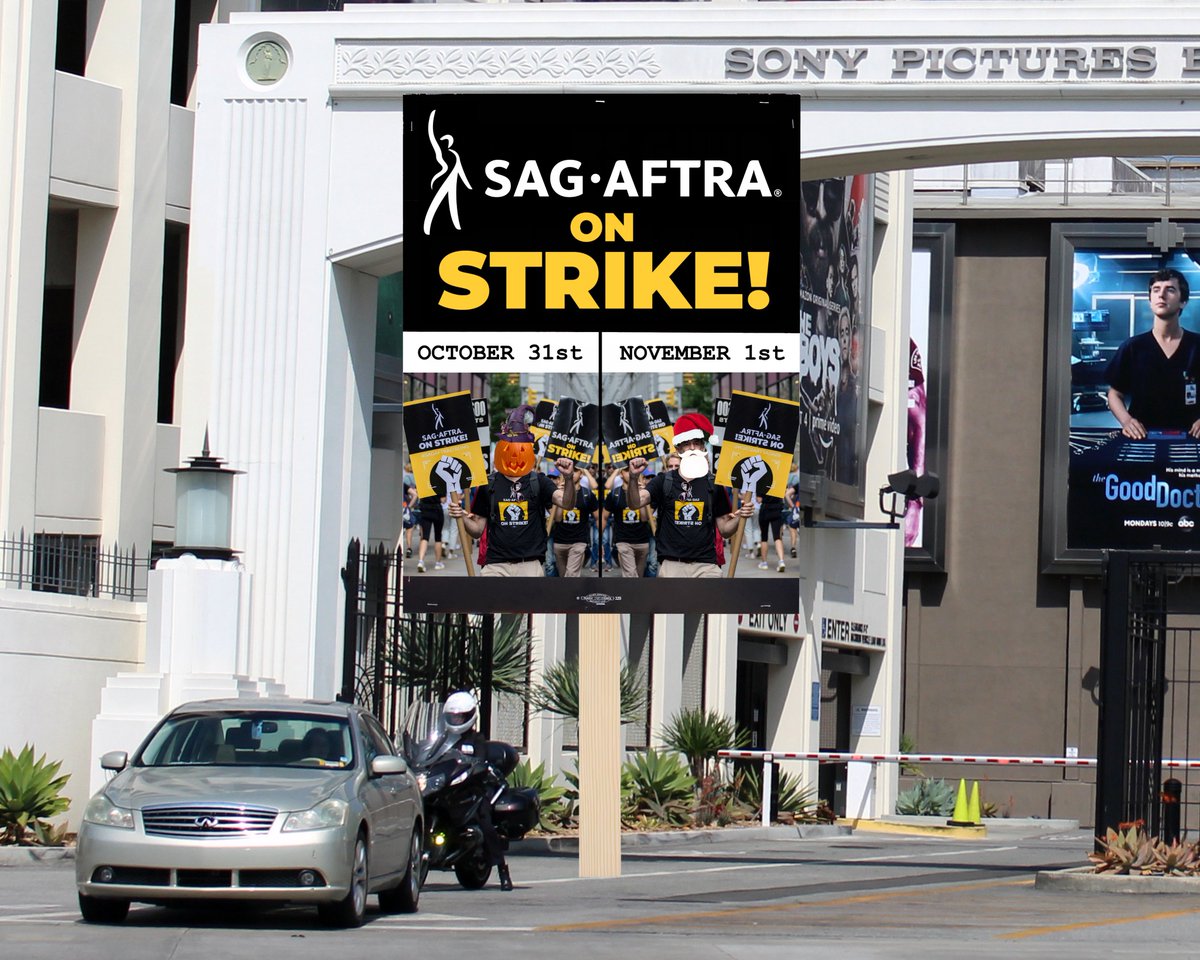 DailyPicket's tweet photo. DAY 111 --- 11/1/23

the month may change but the strike stays the same

#ActorsStrike #SAGAFTRAStrike #SAGAFTRAStrong #Solidarity #November1st https://t.co/tsyrE6YO6d