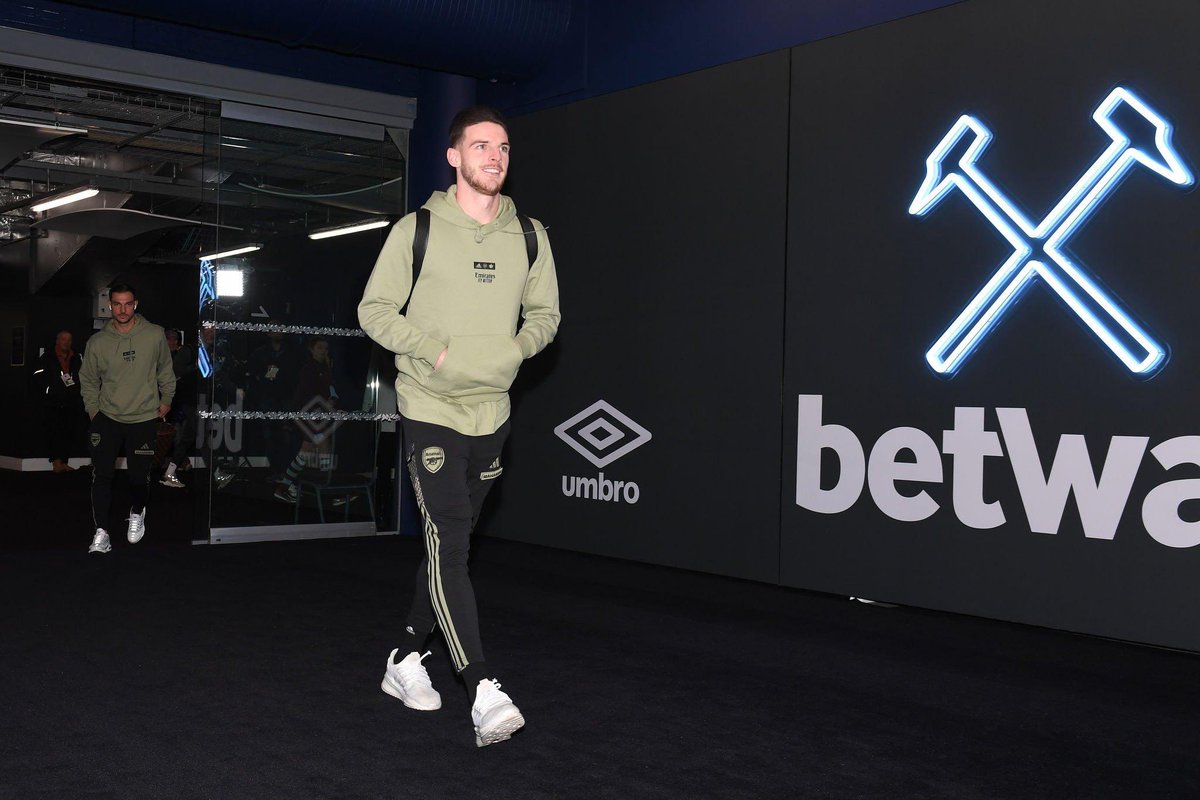 ArsenalN7's tweet photo. Halloween may be over, but Declan Rice will still be haunting West Ham this evening 👻 https://t.co/aTTEjQEzOe