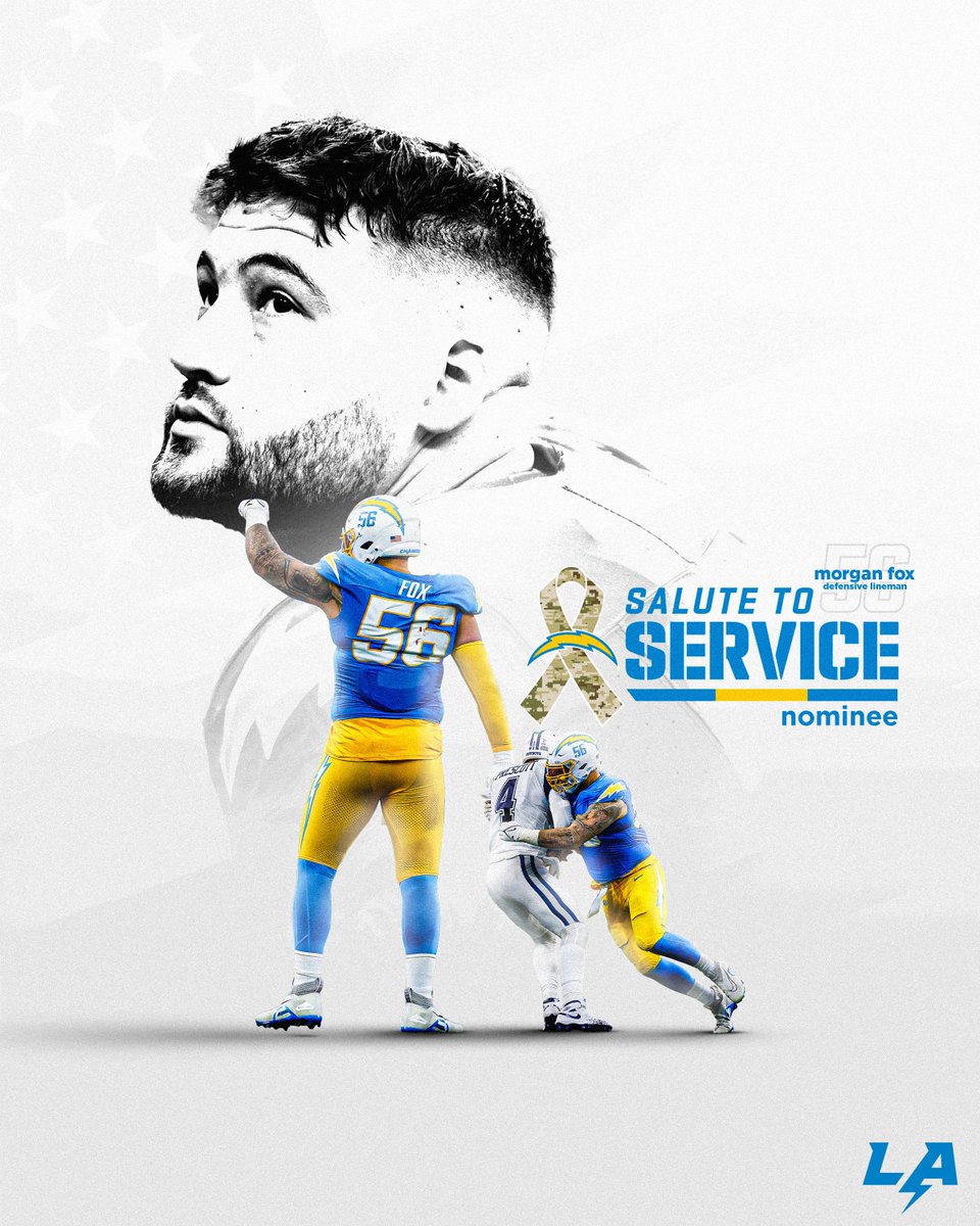 our 2023 salute to service nominee .. @AyyyeeeMoFox 🫡 vote → nfl.com/SaluteFanVote