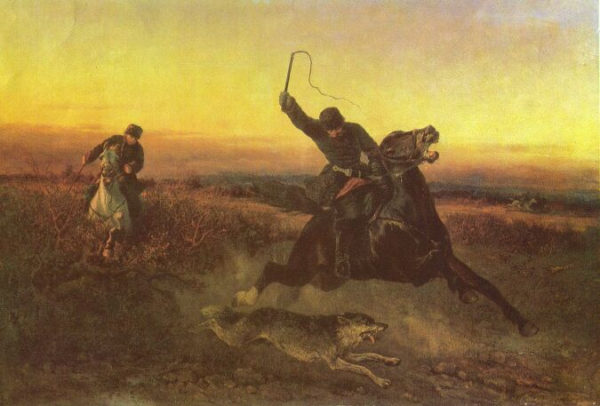 bandy1803's tweet image. Return to #patronage would mean our elites re-learning how to kill wolves from horseback with whips. @bog_beef 

The Wolf Hunt, Nikolai Sverchkov, 1862