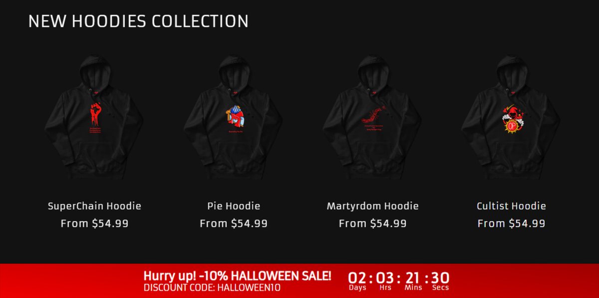 The store has updated their inventory with new hoodies😍
Don't forget to take advantage of our Halloween discounts!

Promo Code: HALLOWEEN10  👇
opmerch.store