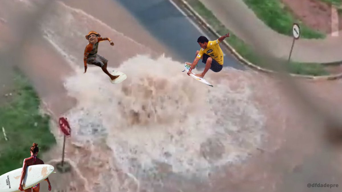 DFDaDepre's tweet photo. Chuva forte no DF significa etapa brasiliense de Surf de Rua. Esse aí acontece sempre em Águas Claras. Aloha! #GDFPresente 🏄 https://t.co/yeevpE3B8N