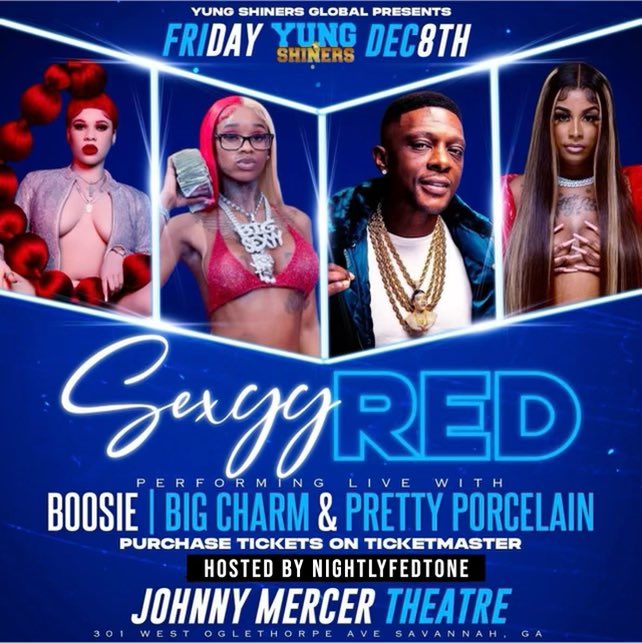 BOOSIEOFFICIAL's tweet photo. DEC 8TH SAVANNAH, GEORGIA IM PERFORMING LIVE 💯🔥AT JOHNNY MERCER THEATRE GET YA TICKETS NOW ‼️‼️‼️ https://t.co/Bd7bRcdO92