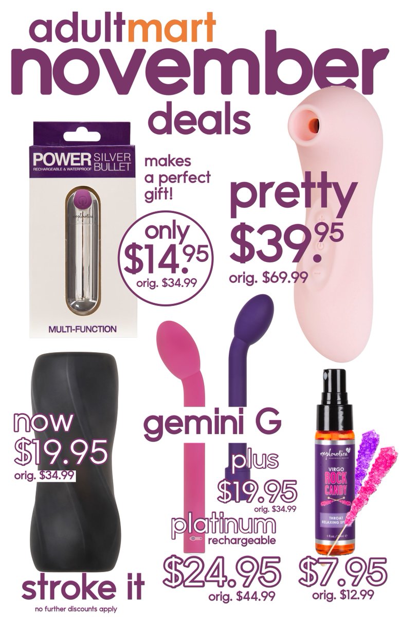 adultmartstores's tweet photo. Happy November!! 
November Deals are waiting for you at your favorite @adultmartstores location and https://t.co/6edkPTz2Tl https://t.co/SpmhtHJOw3