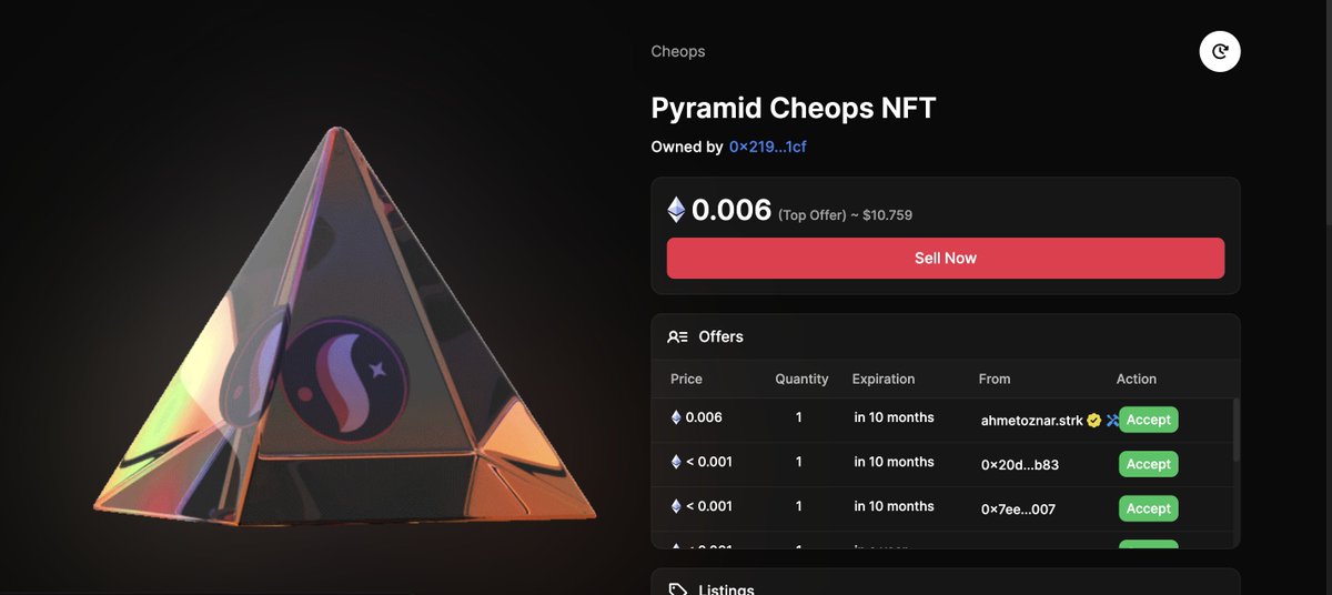 Arkadaşlar <a href="/MarketPyramid/">Brother Pyramid 𝚫</a> puanlama sistemini duyurdu

Hem starknet hem <a href="/MarketPyramid/">Brother Pyramid 𝚫</a> airdrop ihtimali için ben farmlayacağım

Puan sistemi aşağıdakiler üzerinden hesaplanıyor

▪️Hacim
▪️Pyramid Cheops NFT sayısı
▪️Trade sayısı
▪️Storefront mint sayısı