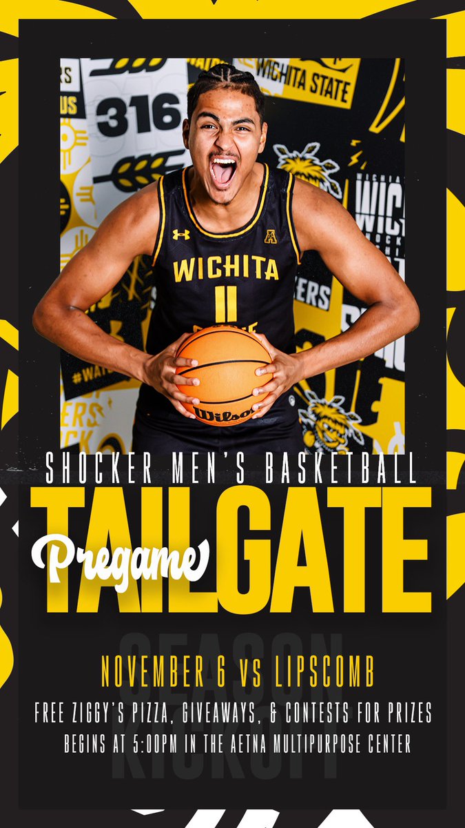 The Shock Block (@wsushockblock) on Twitter photo π¨π FREE ZIGGYβS PIZZA π π¨
Get your free tickets today and join us before the game vs Lipscomb on Monday, Nov. 6 for our pregame student tailgate in the Aetna Multipurpose Center! 
This event is exclusive to <a href="/WichitaState/">Wichita State</a> students only! πΎ π¨π FREE ZIGGYβS PIZZA π π¨
Get your free tickets today and join us before the game vs Lipscomb on Monday, Nov. 6 for our pregame student tailgate in the Aetna Multipurpose Center! 
This event is exclusive to <a href="/WichitaState/">Wichita State</a> students only! πΎ