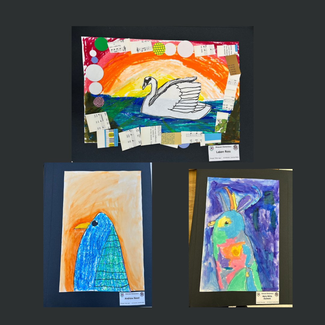 We have 16 2nd graders' art on display at the Koger Center for the Carnival of the Animals!