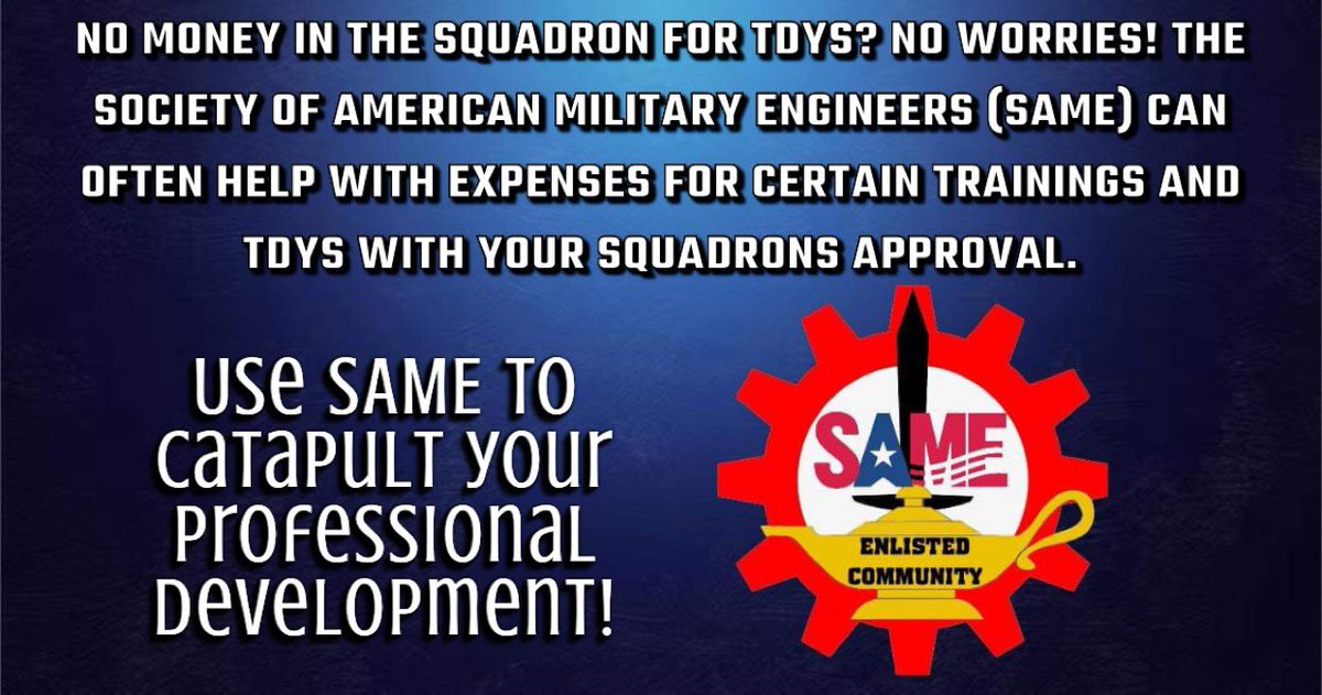 SAME__Org's tweet image. One of the many benefits of joining the Society of American Military Engineers (SAME)⚙️👷🏿‍♂️⚙️👷🏼‍♂️⚙️👷🏻‍♀️⚙️👷🏾