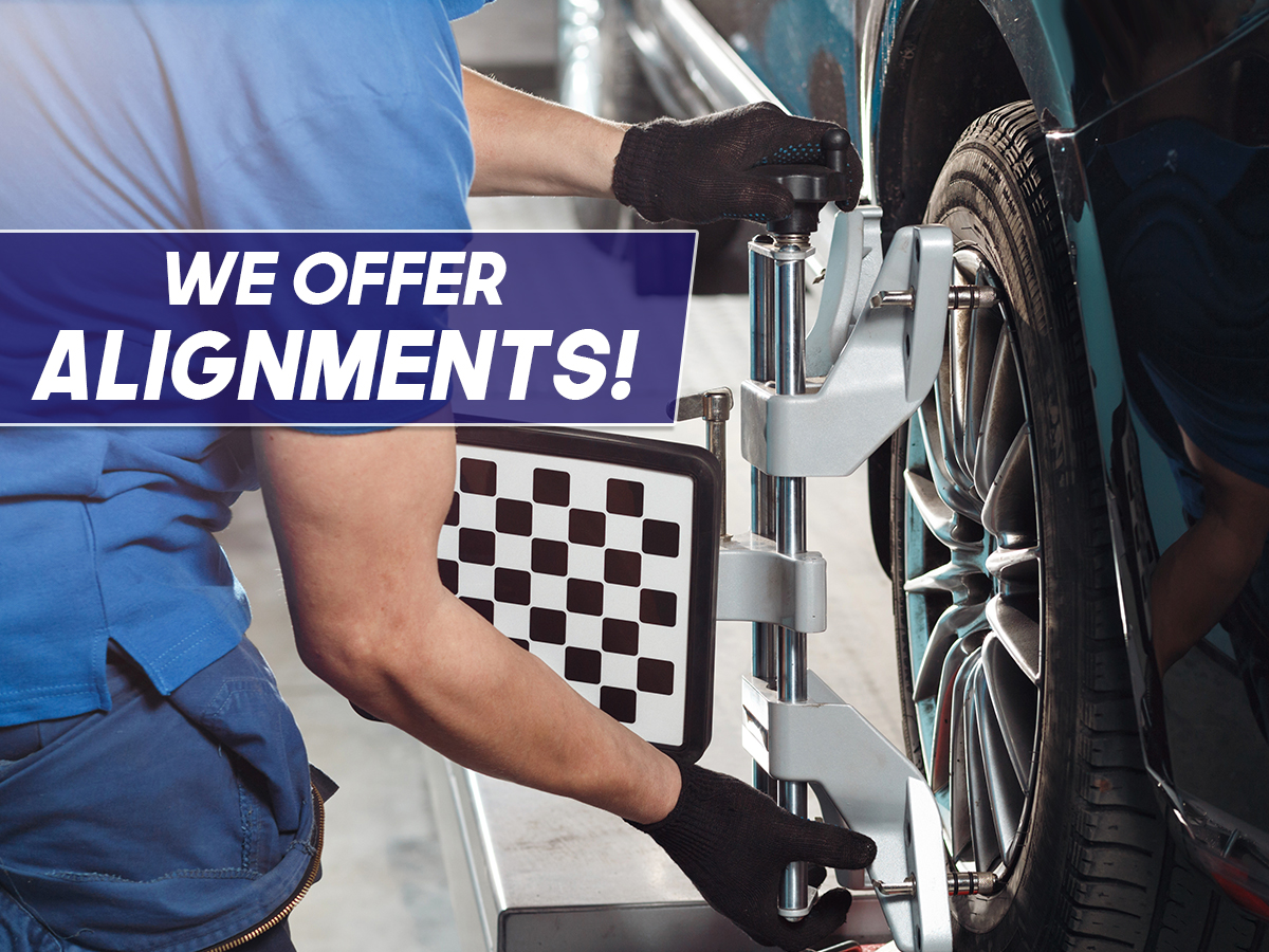 We can keep your vehicle properly aligned!