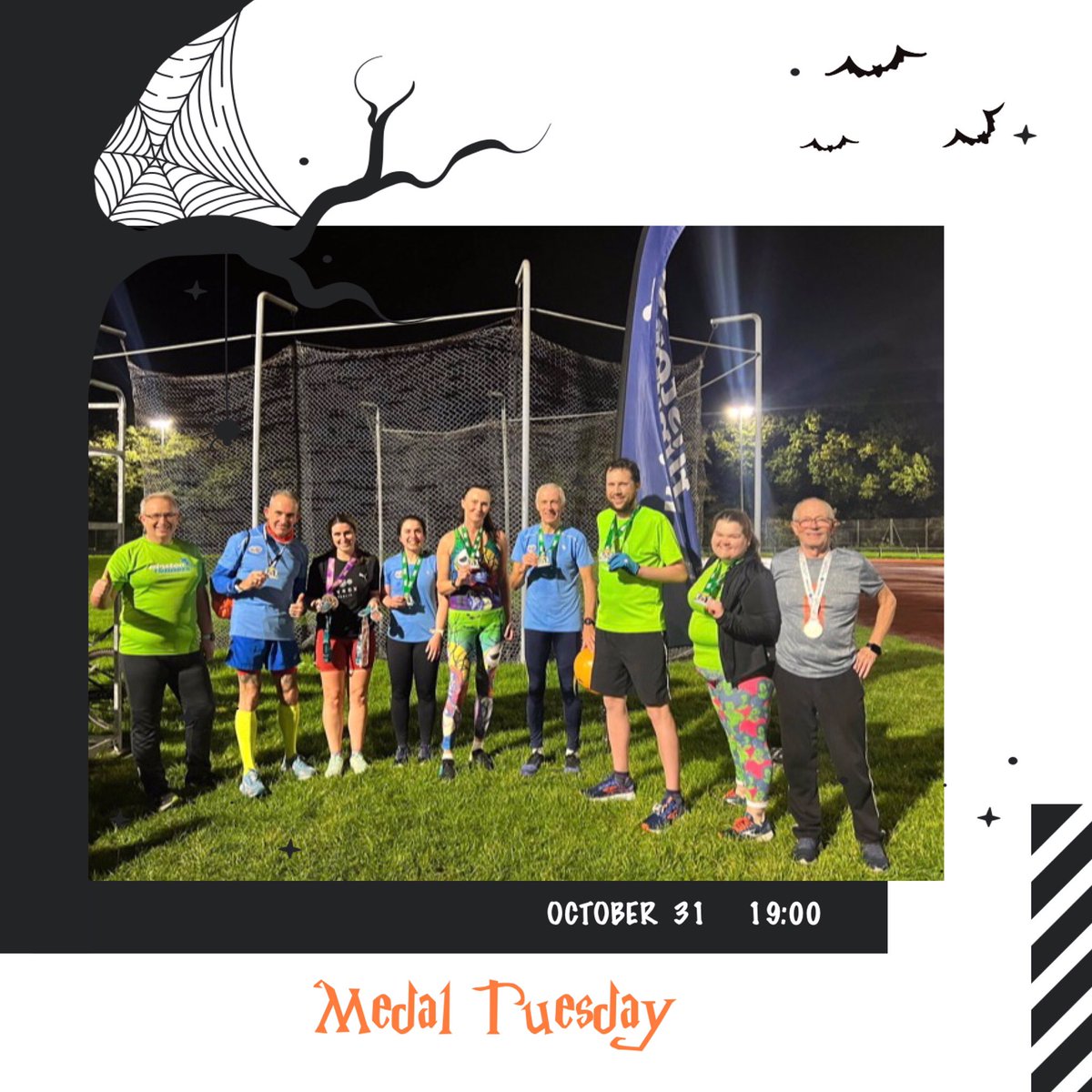 👻🎃💀 Medal Tuesday 💀🎃👻 Well done #winstonrunners, scarily good running last week… #medaltuesday #tracktuesday #medalmonday #medalmonday🏅 #runningbling #runningmedals #10k #5k #runningspikes #runningshow #running