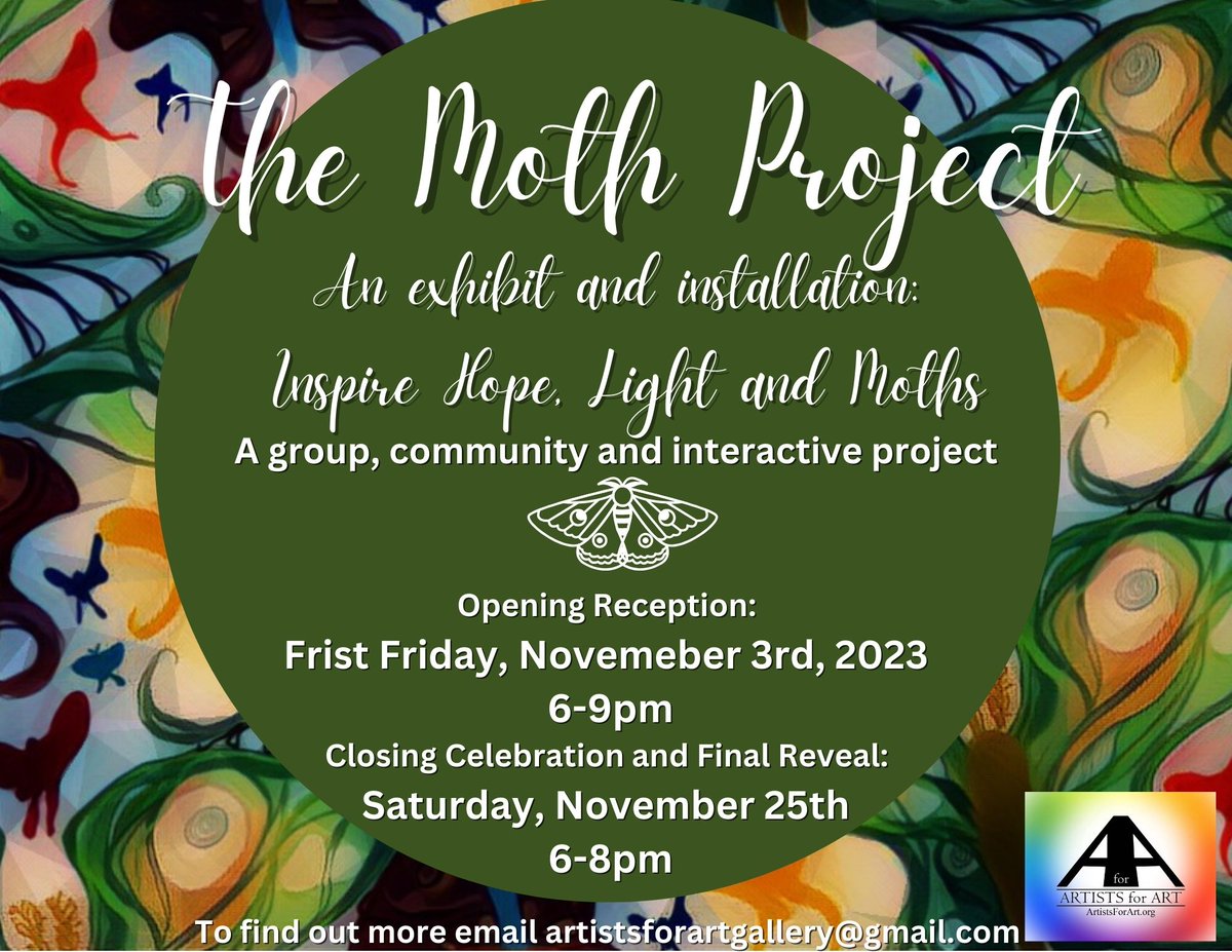 NEXT AT AFA GALLERY: 
The Moth Project

Opening reception First Friday, November 3rd 2023 in tandem with <a href="/FF_Scranton/">First Friday Scranton</a>