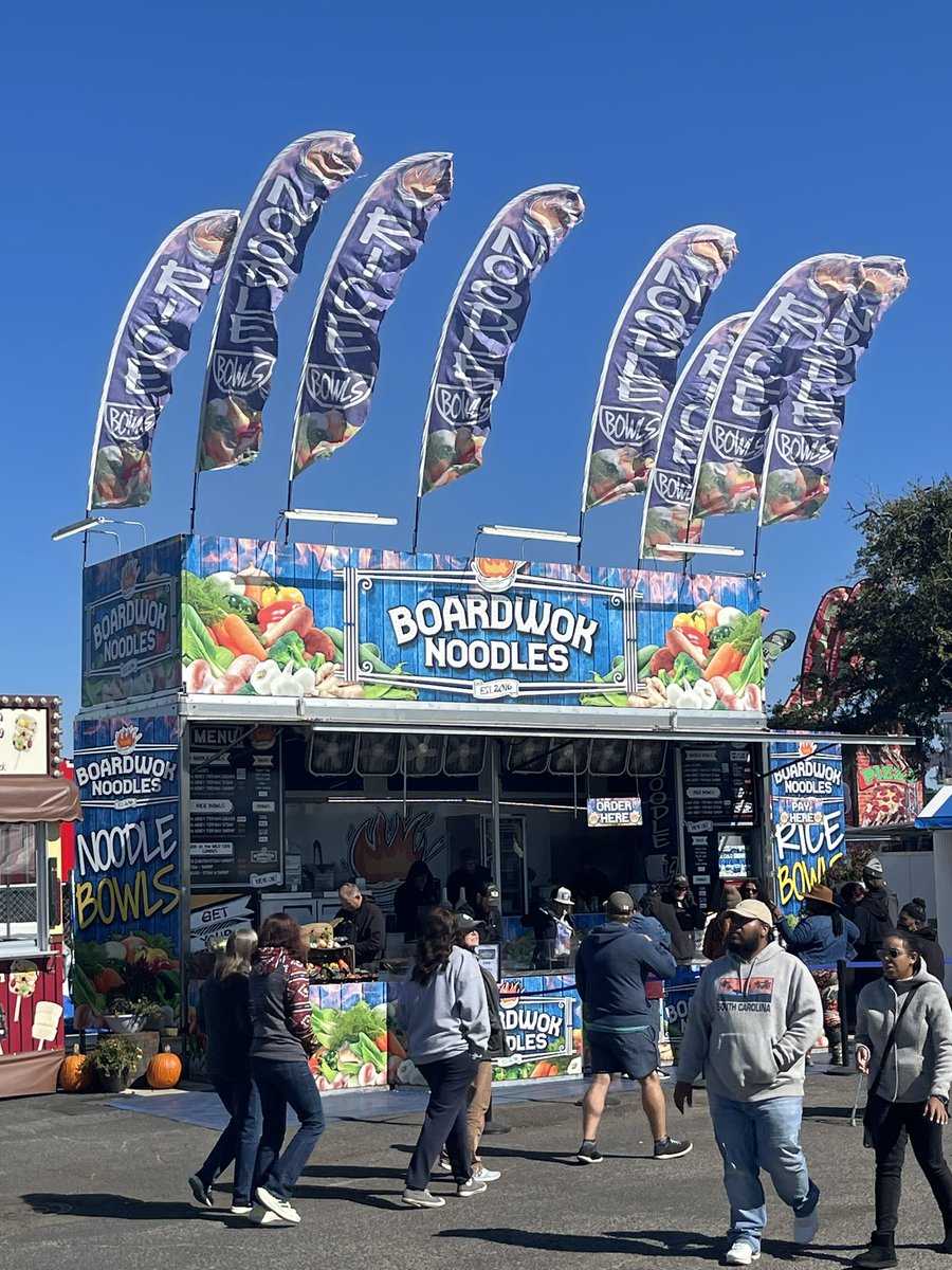 cw_concessions's tweet photo. It’s a beautiful day here at the Coastal Carolina Fair at Exchange Park in Ladson, SC. Come see us at BoardWok Noodles. https://t.co/ngc0dbe5K8
