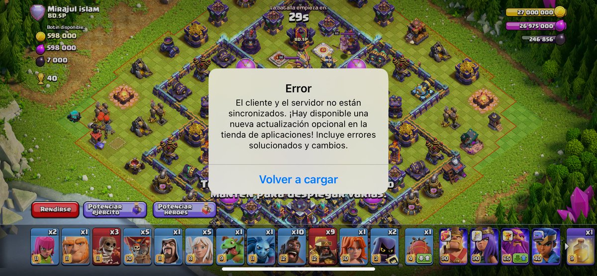 Gracias <a href="/supercell/">Supercell</a> <a href="/ClashofClans/">Clash of Clans</a> es la 3a vez en 4 ataques 👏🏽👏🏽👏🏽