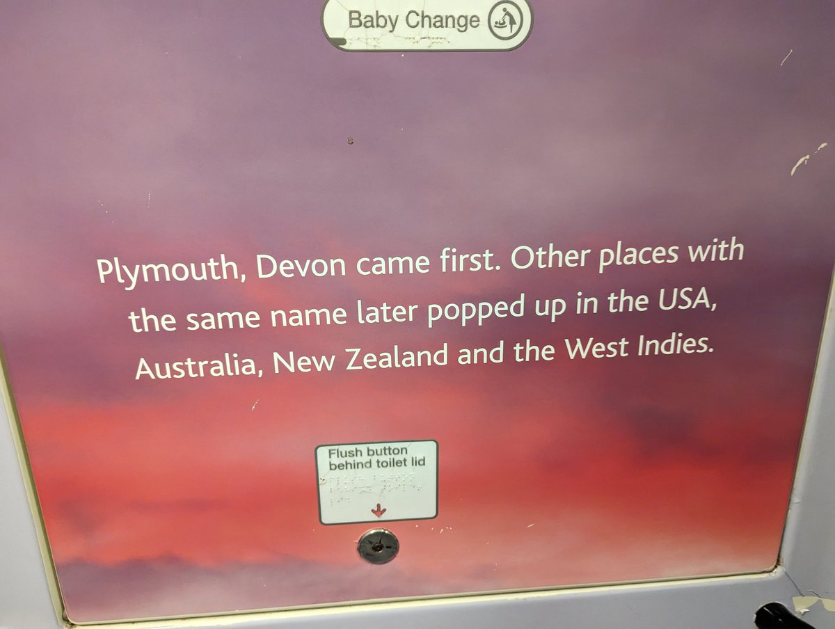 Everyday #PsychosisOfWhiteness on the train. English town names didn't just 'pop up' in the 'West Indies' (😱) The toilet is definitely the best place for this sign 💩