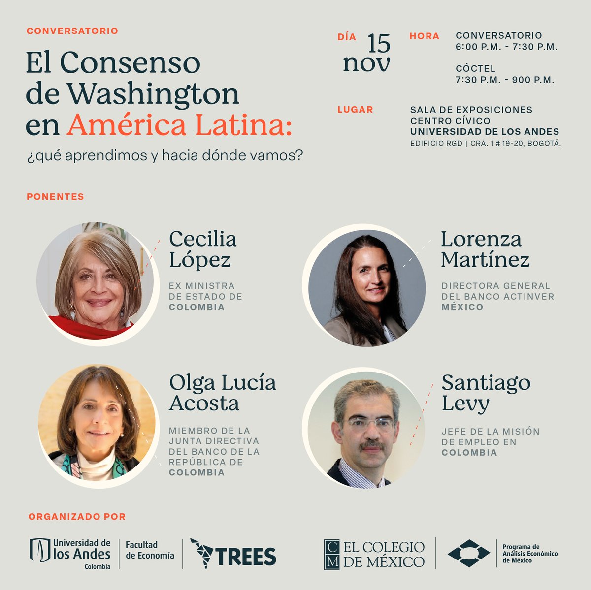 Descubre el impacto del Consenso de Washington en América Latina y cómo ha moldeado nuestra región. Reflexiona con expertos como <a href="/CeciliaLopezM/">Cecilia Lopez Montaño</a> sobre lecciones clave en políticas públicas y desigualdad en Colombia. ¡Regístrate! 👉 shorturl.at/mIQSX