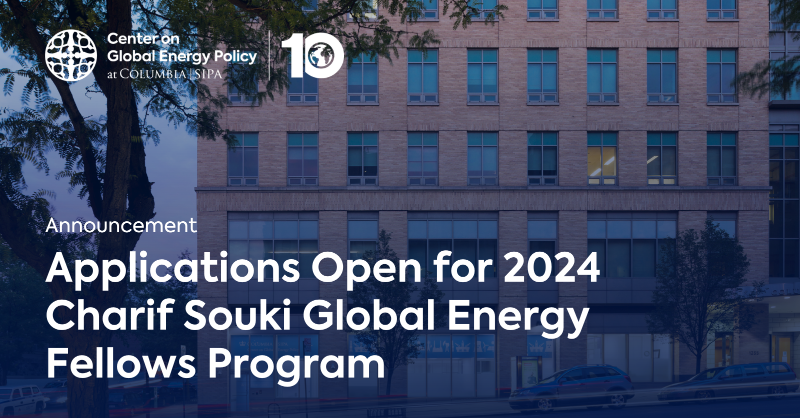 ColumbiaUEnergy's tweet photo. 🔴 NOV 7 DEADLINE: Apply for the 2024 Charif Souki Global Energy Fellows program!

The program is an opportunity for energy and climate-focused graduate students at @Columbia to launch their careers.

Learn more and apply ⬇️