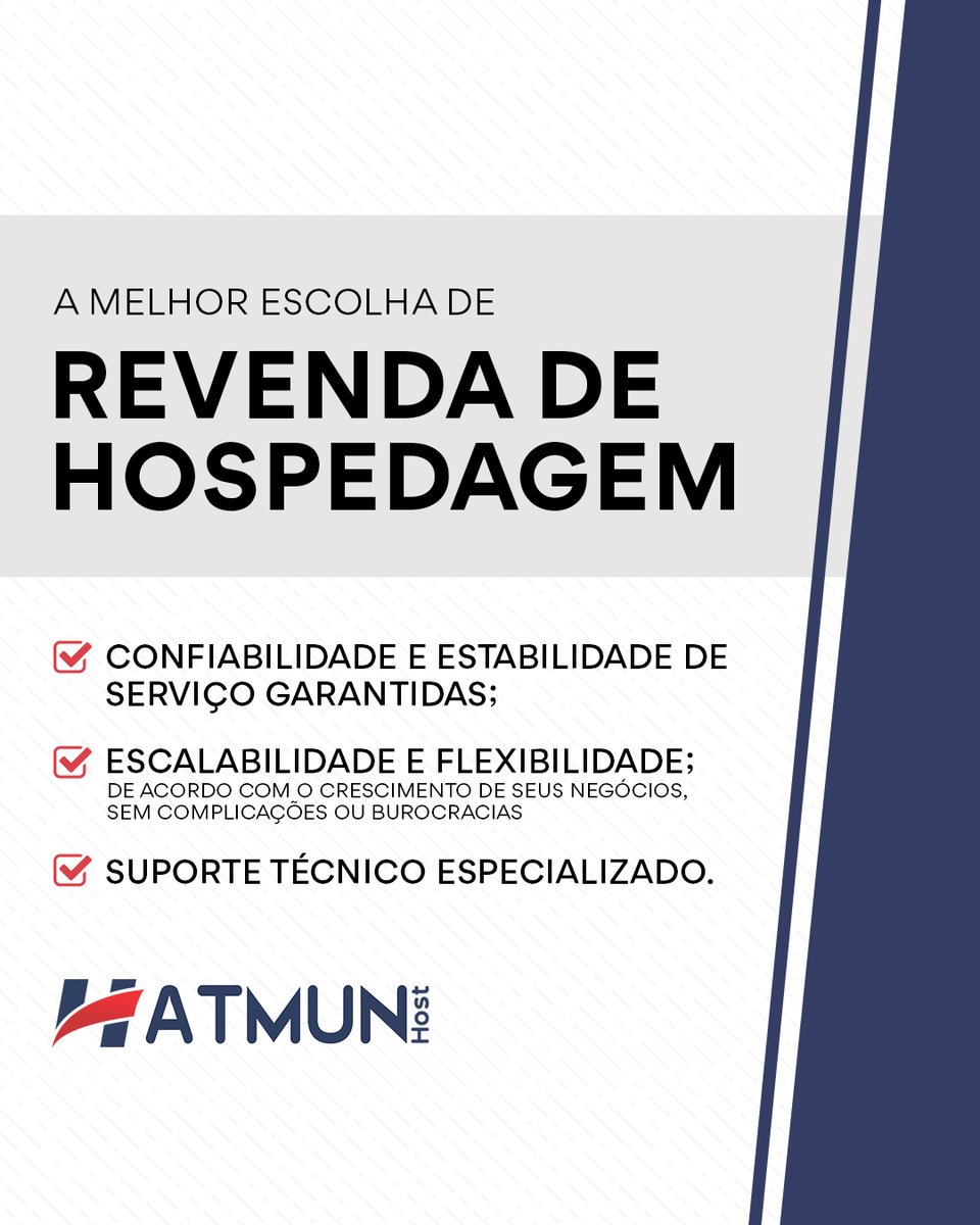 atmunhost's tweet image. Quer ter o seu próprio negócio de Hospedagem de Sites? Conheça os nossos planos de Revenda de Hospedagem com painel DirectAdmin, com opções de HDD e SSD. Acesse o nosso site e saiba mais. ATMUN Host, a sua melhor escolha! 🤝
#atmunhost #revenda #directadmin #hdd #ssd #hospedagem