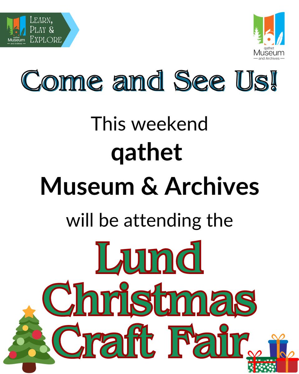 We'll have a little table set up tomorrow, so stop by to say hi and learn a bit about the Museum! We look forward to seeing everyone!

#thingstodo #qathetmuseum #lundchristmascraftfair