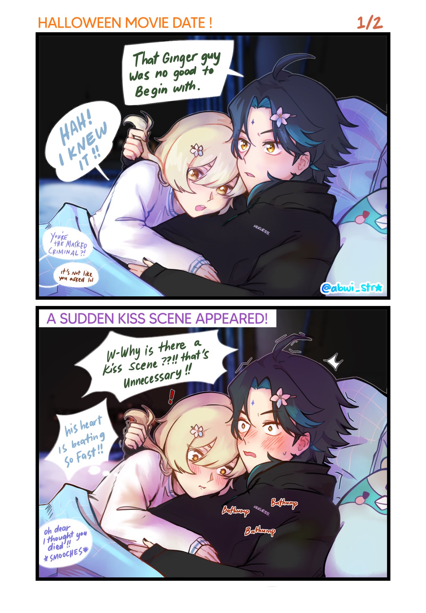 Abwi ⭐ sh0p open ✨ on X: Belated happy halloween 😭👍 i got busy to finish  it on time aaaa but heres a halloween comic ✨ xiao lumine xiaolumi  genshin t.coU7Un4iOJ4k  X