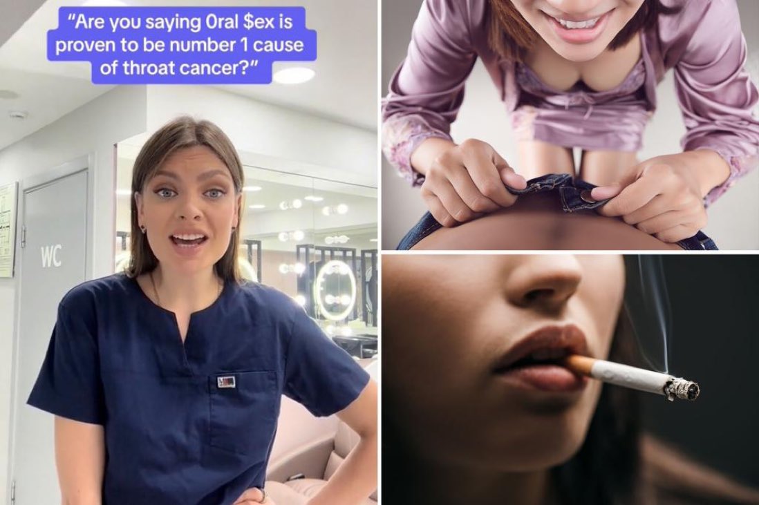 DailyLoud's tweet photo. Dr. Daria Sadovskaya claims oral sex is a greater risk factor than smoking in the development of throat cancer. https://t.co/4YHAEIzHDm