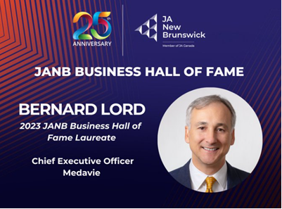 Félicitations à notre chef de la direction, Bernard Lord, pour son intronisation au Panthéon des affaires @JA_NB. Cette reconnaissance est accordée à des chefs d’entreprise accomplis pour leur contribution importante à l’économie du Nouveau-Brunswick. #PrendreSoinDesCollectivités
