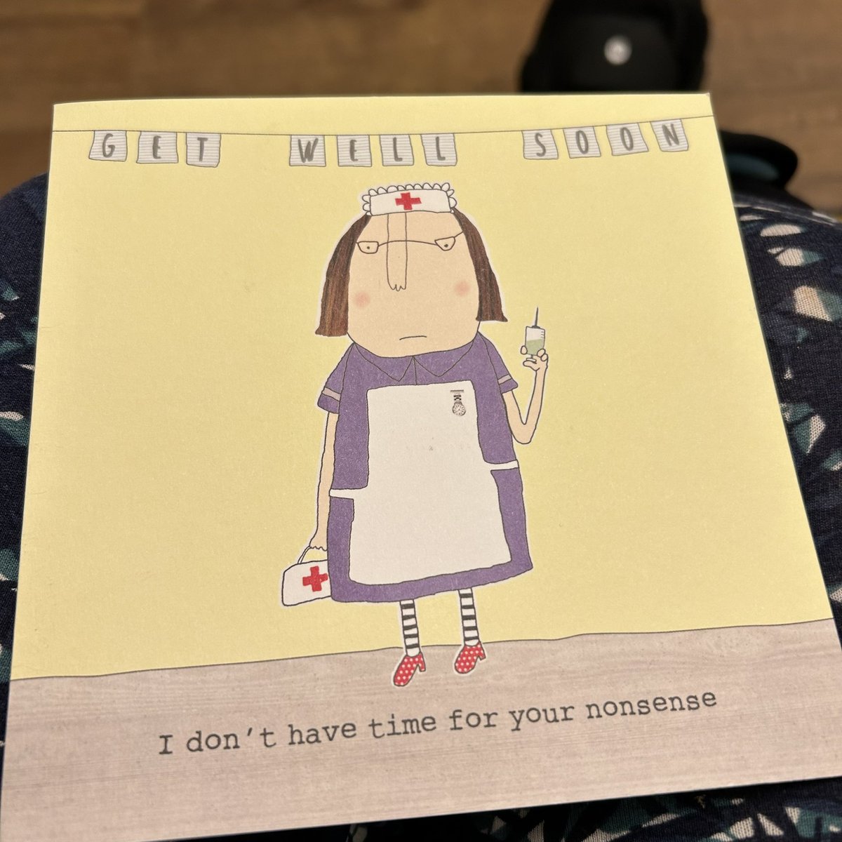 Best ever get well card? Not sure but it’s got to be way up there 😂😂

Thank you to my lovely sis (who stressed inside that it was sent with ‘much love’) and of course to @RosieMadeAThing for making me laugh. A lot!