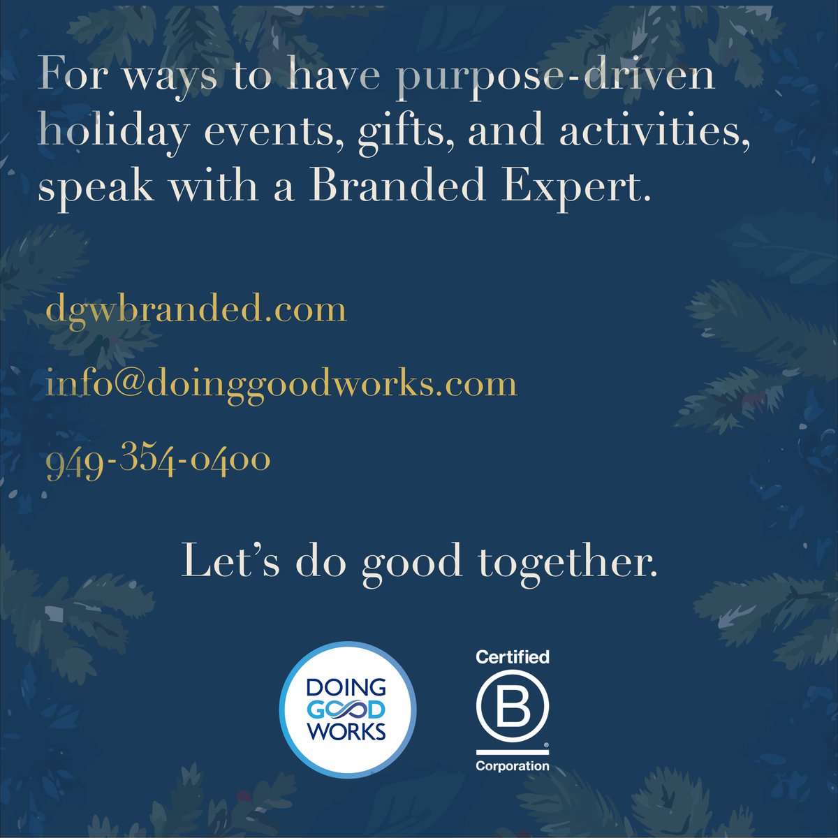 There are so many ways to have a mission-filled holiday season! Here are some of our favorite ways we can all #DoGood at Christmas.

#PurposeDriven #BCorp #HolidayMerch