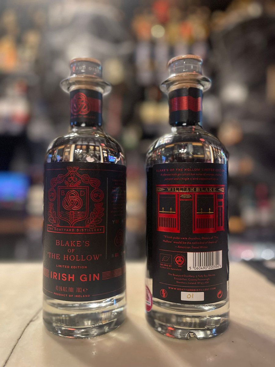 Absolutely delighted to announce the release of our very own gin. A hand crafted gin distilled and bottled by @BoatyardDistill. A vision Pat & Bernie have been working on for months. Exclusively sold in the Hollow per measure at £5.50 or by the bottle for £40!!