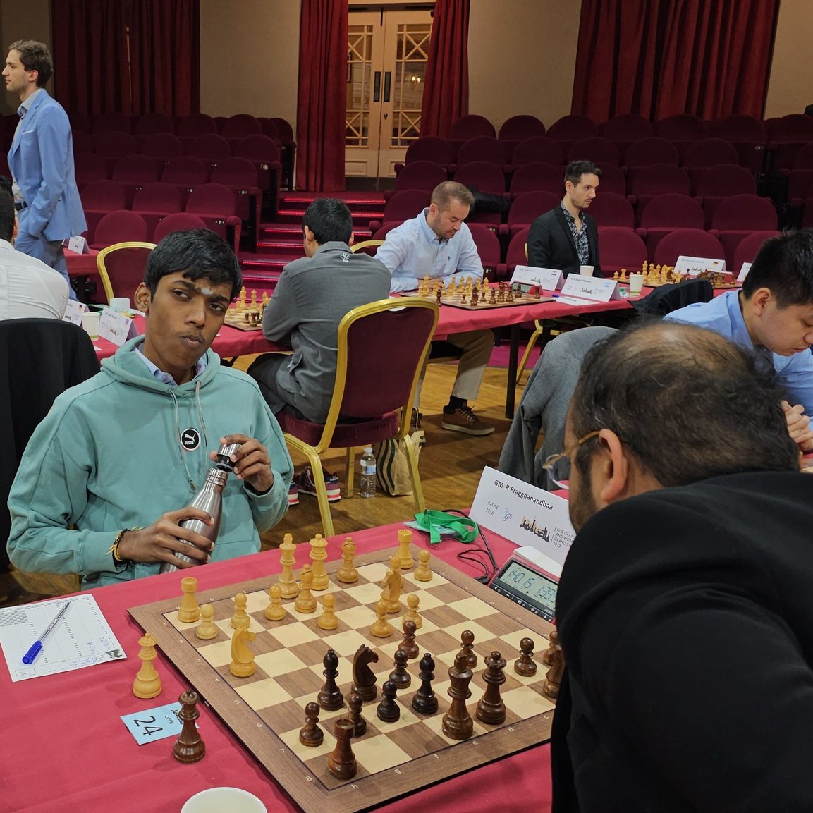 GM Rameshbabu Praggnanandhaa scored a nice win the White pieces in