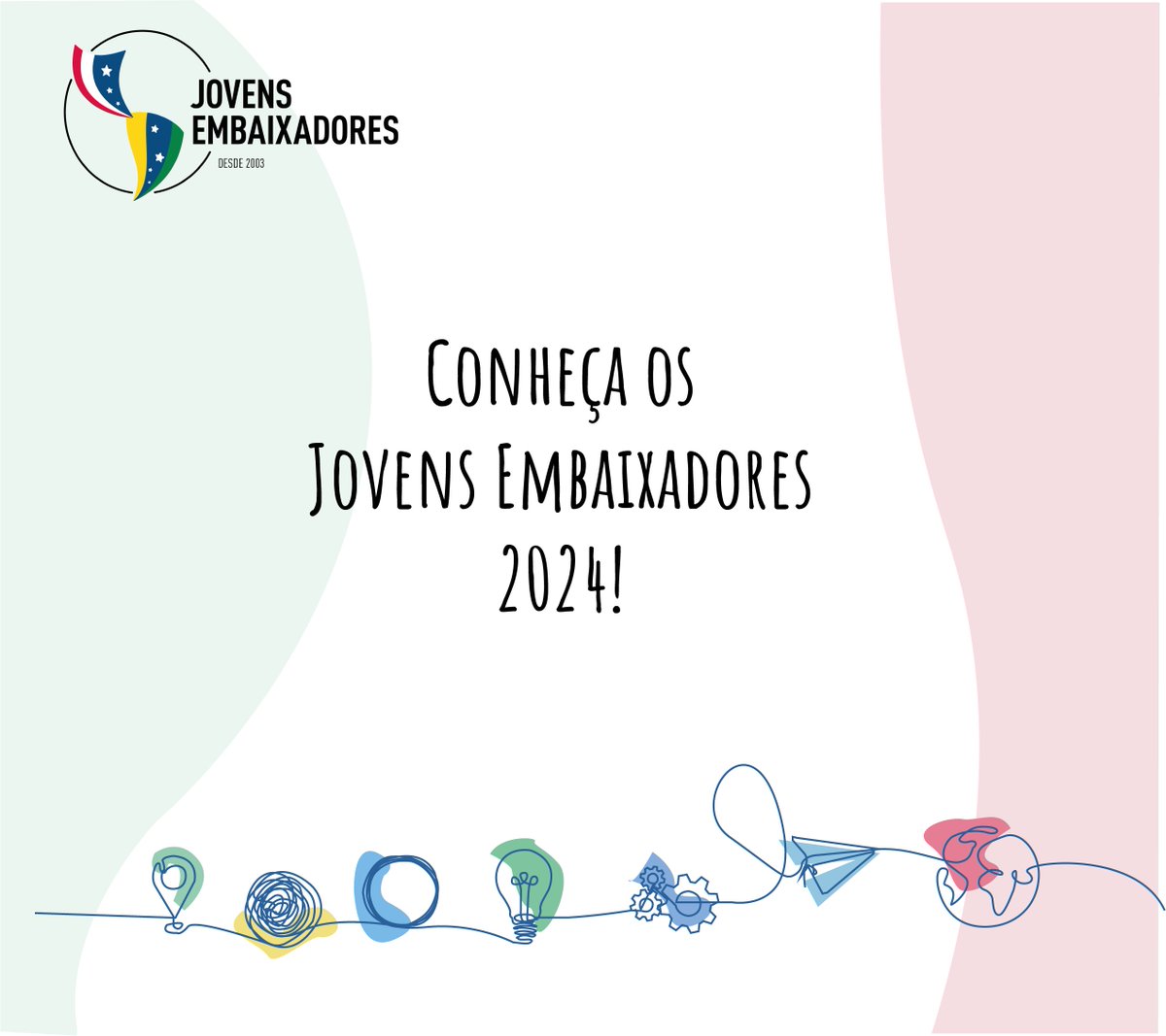 Confira quem são os 46 Jovens Embaixadores 2024 que viajarão para os EUA para participar de intercâmbio de curta duração. Eles participarão de oficinas de liderança, conhecerão projetos de empreendedorismo social e conversarão com pessoas do governo 🇺🇸. bit.ly/46R6asH