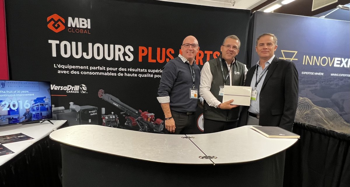 MBI_Global's tweet photo. Congratulations to Shawn Collins of SEMM Geoservices, grand prize winner of the @aemq_ #2023Xplor Early Bird Contest. 🤩

We are proud to contribute each year to the advancement of mining exploration by being a partner of the convention. 🙌 https://t.co/oKez1ntwho