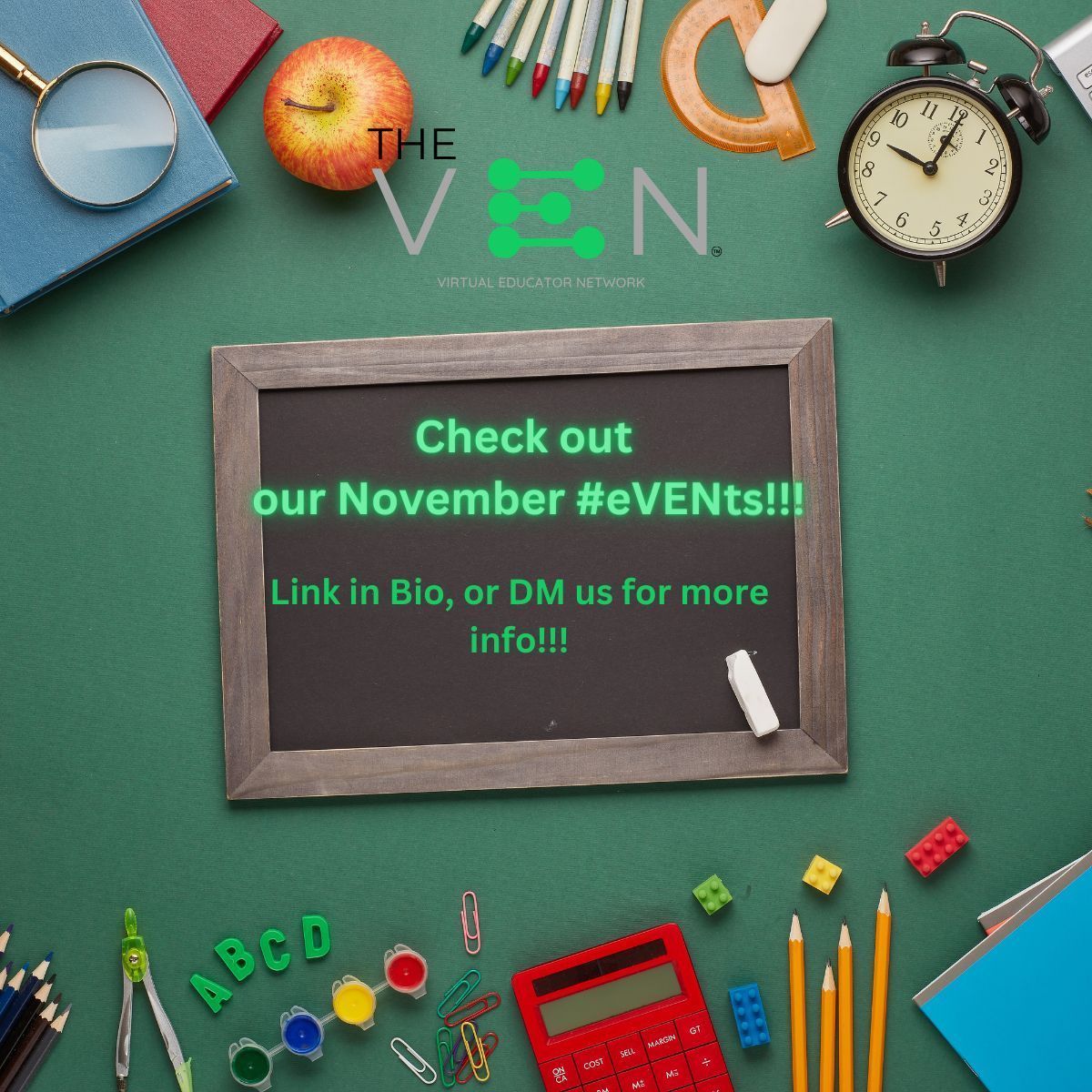 TheOfficial_VEN's tweet image. 📚 Calling all educators and school social workers! 🌟 Don&apos;t miss out on #TheVEN&apos;s November #eVENts! Join our diverse community of professionals committed to enhancing student outcomes. 🤝 DM us for details or click the link in our bio! 👩‍🏫 #virtualeducatornetwork