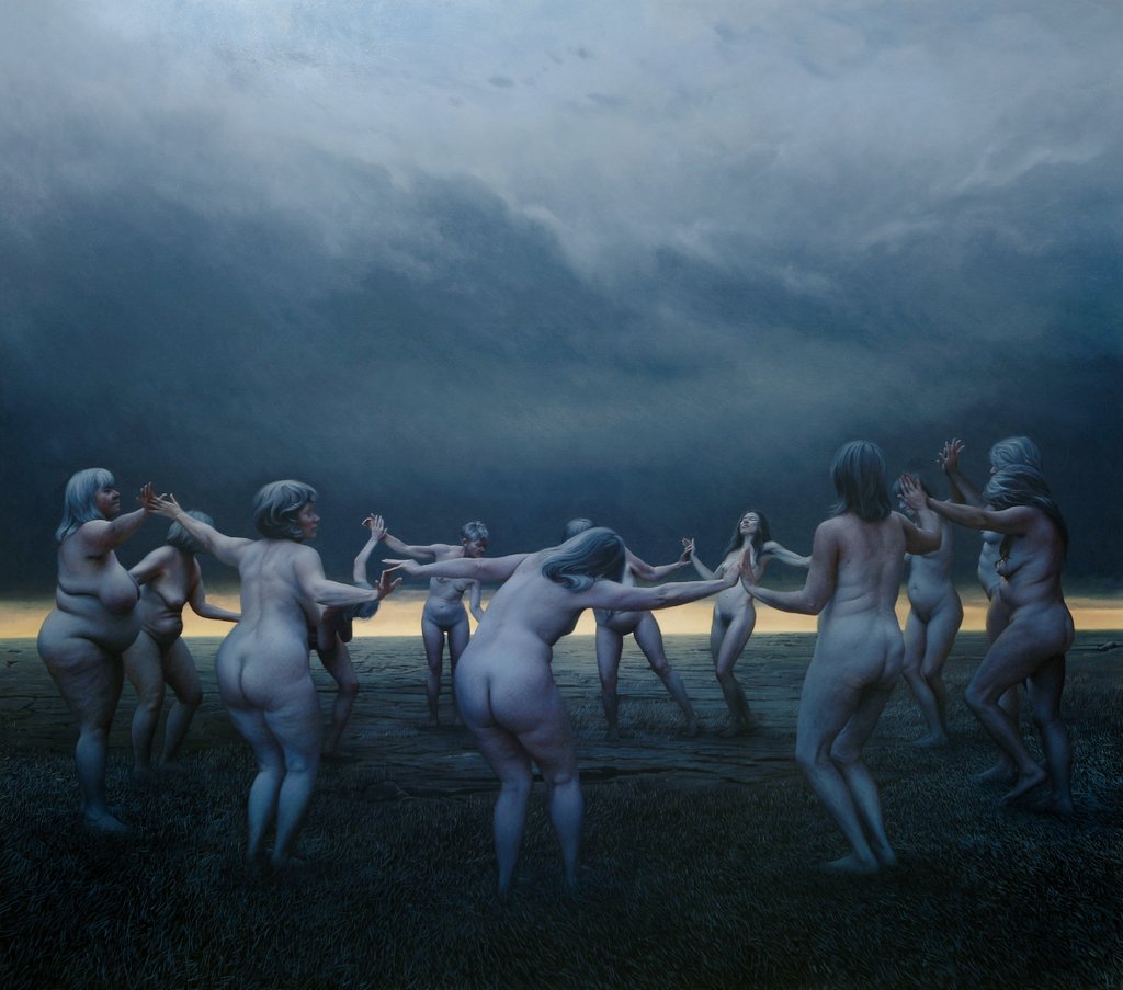 womensart1's tweet photo. Our Voices Are Still Singing on the Margins, 2019 by Aleah Chapin, artist who celebrates her models' aging bodies #WomensArt https://t.co/i331e1clj3