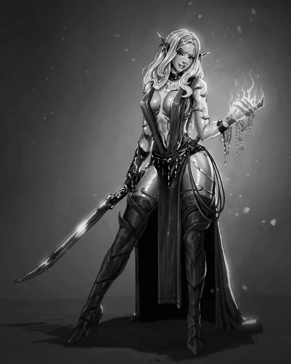 Midrava's tweet photo. Drow, Bladesinger
Another commission done
#illustration #characterdesign #digitalart #dnd5e #Procreate #commission #midrava https://t.co/nvAqgIdn0f