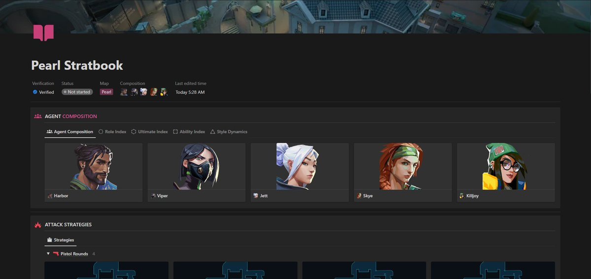 SAB3R5K's tweet photo. Updated all Notion Templates for Patch 7.09

Added Iso and some small tweaks to the Stratbook, VOD, and Lineup Template. If there are any questions feel free to DM me!
You can find all my Templates here: https://t.co/1ZqmTDwUIU https://t.co/sh0ZzJoDdD