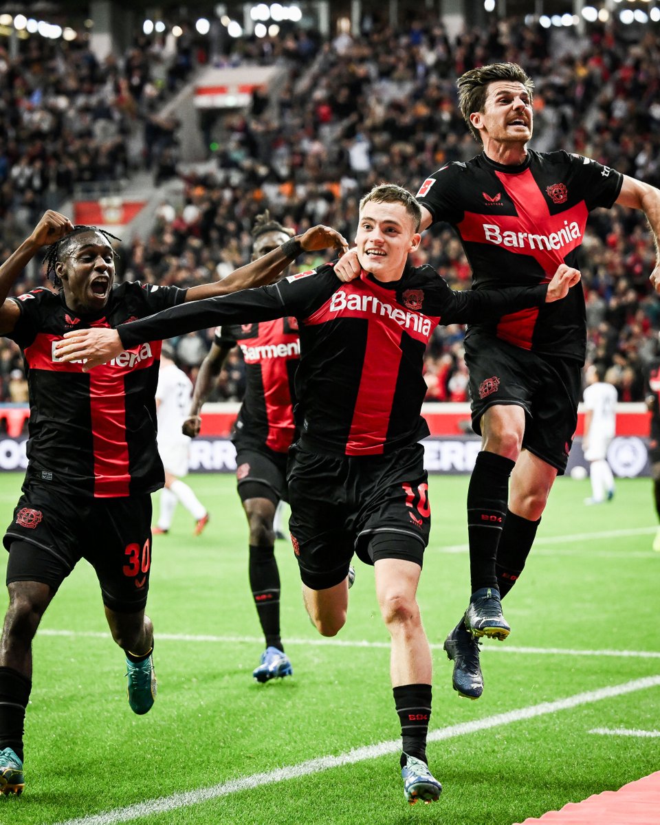 brfootball's tweet photo. Bayer Leverkusen are the first team in Europe's top 5 leagues to score 50+ goals this season.

They only needed 14 games 🤯 https://t.co/KQR3AHLIIb