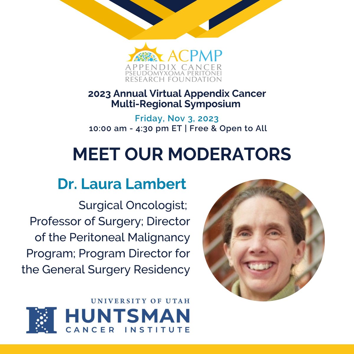 acpmpresearch's tweet image. ONLY 2 DAYS LEFT UNTIL Our Virtual Multi-Regional #AppendixCancer Symposium. We couldn&apos;t do this without our Moderators! Meet our three Moderators &amp;amp; Program Advisors:

Register and view their bios on our event page: bit.ly/2023appendixca…

#rarecancer #appendixcancerawareness